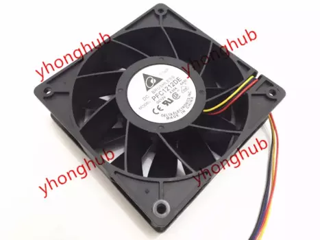 Вентилятор охлаждения сервера Delta Electronics PFC1212DE 6A50, постоянный ток 12 В, 120 А, 4 провода, 120x38 мм