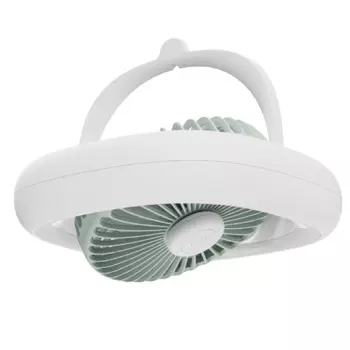 Вентилятор Потолочный с дистанционным управлением, Осциллирующий вентилятор, 7 дюймов, 4000 мАч, 4 скорости, и тёплый светодиодный светильник, USB, настольный вентилятор