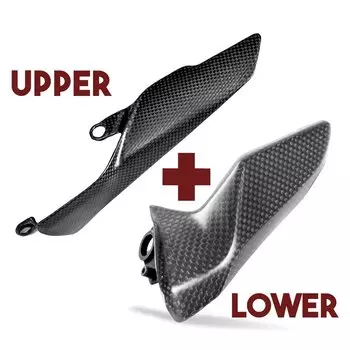 Верхняя Нижняя защита цепи мотоцикла из углеродного волокна для DUCATI Streetfighter / Panigale V2 1199 1299 Защитные чехлы для задней цепи