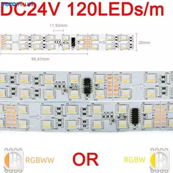 Veromount 5м DMX512 RGBWW/RGBCW Светодиодная лента 5050