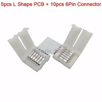 veromount 6pin b2b 12MM 6-контактный угловой разъем для RGB CCT светодиодной ленты