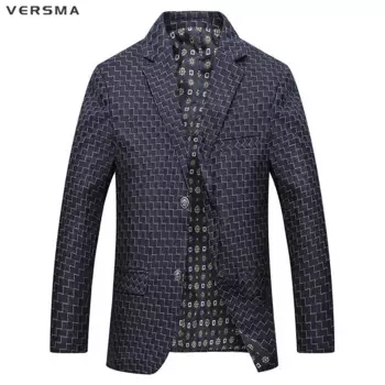VERSMA; Новинка; Одежда в клетку; Мужской костюм с блейзером мужской пиджак Masculino мужской пиджак проектирует пальто тонкая хорошо подогнанная Мужская красный пиджак-блейзер для мальчика Мужские Стильные пиджаки для женщин