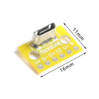 Vertical USB Micro USB 2.0 Adapter Breakout Board Your Cee