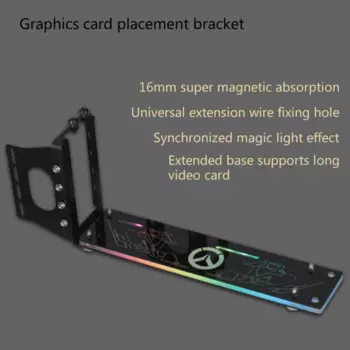 Вертикальный кронштейн для графического процессора со слотами PCI, вертикальный держатель для видеокарты, подставка/основа, корпус ATXcase для графического процессора со светодиодом