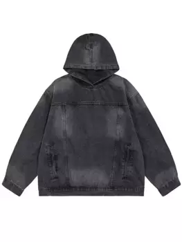 Весенне-осеннее ковбойское свободное пальто с капюшоном в стиле ретро, модная брендовая мужская и женская модная повседневная толстовка с капюшоном в американском стиле