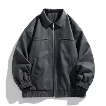 Весенне-осенняя мужская кожаная куртка, черный пиджак, пальто из искусственной кожи, модная корейская уличная одежда, повседневные куртки, мужская верхняя одежда, пальто на молнии