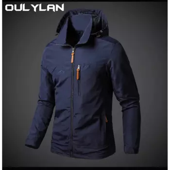 Весенне-осенняя мужская куртка, тактическая охотничья уличная куртка, спортивная водонепроницаемая ветровка для пешего туризма, мужская куртка с капюшоном