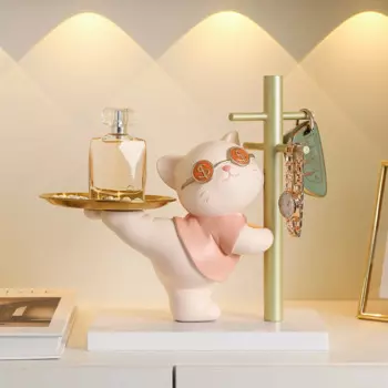 Вешалка для ключей в виде кошки на удачу