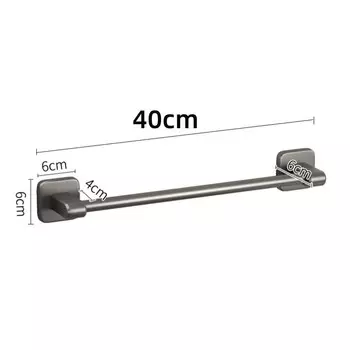 Вешалка для полотенец алюминиевая черная 30/40/50 см