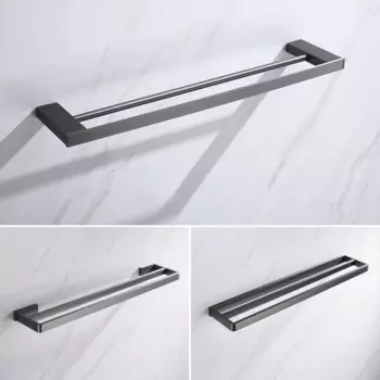 Вешалка для полотенец в ванную комнату, настенная перфорированная Черная Вешалка с крючком для туалета, ванной комнаты