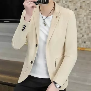 Весной и осенью костюмы для отдыха для молодых мужчин в небольших костюмах облегающие вельветовые одноместные мужские костюмы в западном стиле 6148