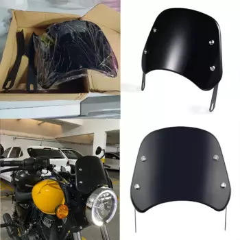 Ветровое стекло для Royal Enfield Meteor 350, ветровое стекло, отражатель, кронштейн, крепление для фары, черный