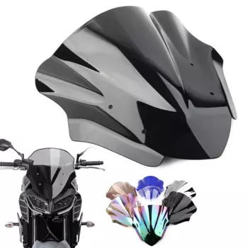 Ветрозащитный экран на лобовое стекло мотоцикла, ветрозащитные экраны для Yamaha MT-09 MT09 FZ09 2017 2018 2019 2020, двойной пузырь из АБС-пластика