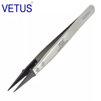 VETUS телефон со сменной головкой, антистатический пинцет, корпус из нержавеющей стали, Антистатическая проводящая пластиковая головка из углеродного волокна