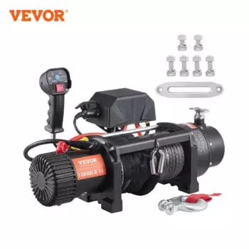 VEVOR 8000-13000lbs электрическая лебедка с дистанционным управлением ATV, нейлоновая веревочная Лебедка для буксировки Jeep внедорожника грузовика автомобиля прицепа лодки