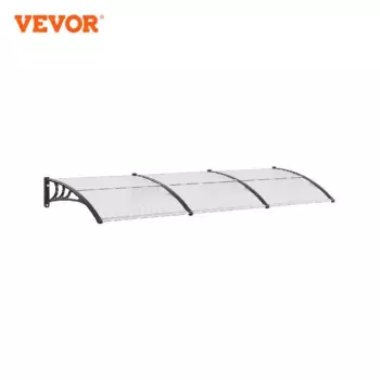 VEVOR наружный тент для окна и двери 38x117 дюйма UF50 + PC, Солнцезащитный наружный тент для внутреннего дворика, водонепроницаемый, для быстрой защиты от УФ-излучения, дождя, снега