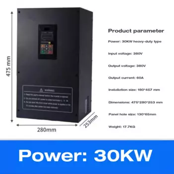 VFD 30 кВт инвертор 380 В 3-фазный сверхмощный асинхронный двигатель регулятор скорости EC03