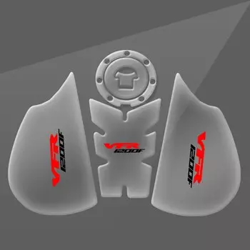 VFR1200F 2022 наклейки на бак мотоцикла, наклейки, наклейки с рыбьей костью, подходит для HONDA VFR1200 F VFR 1200, прозрачная/текстура из углеродного волокна