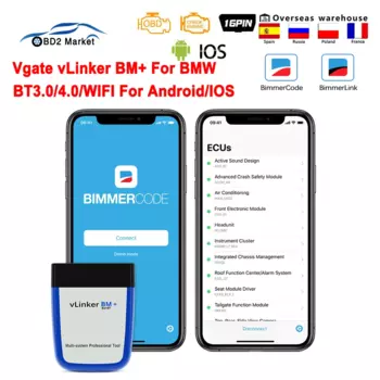 Vgate vLinker BM ELM327 OBD 2 OBD2 для BMW Bimmercode Scan wifi Bluetooth-совместимый ODB2 Автомобильный диагностический инструмент ELM 327 V 1 5