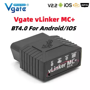 Vgate vLinker MC + ELM327 V2.2 Bluetooth 4,0 OBD2 сканер OBD 2 WIFI для BimmerCode для FORScan Auto автомобильные диагностические инструменты V1.5