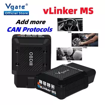 Vgate vLinker MS обновленный ELM327 Bluetooth Поддержка iOS/ПК/Android Автомобильный сканер OBD Автомобильный диагностический инструмент OBD 2 Scan PK ELM 327 V1 5
