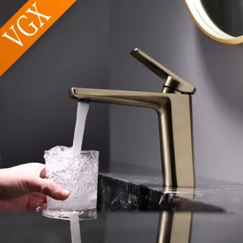 VGX матовый золотой смеситель для раковины