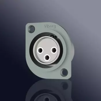 VIBORG чистая медь с родиевым покрытием XLR 3-контактный разъем «папа-мама» для крепления на панели, разъем для шасси, адаптер, изолятор из ПТФЭ, 1 шт.