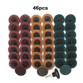 35/46/52 шт. 2-дюймовые абразивные диски Шлифовальные диски с фиксацией рулона Диски для кондиционирования поверхности Быстросменный диск R-типа с 1 держателем дисковой площадки