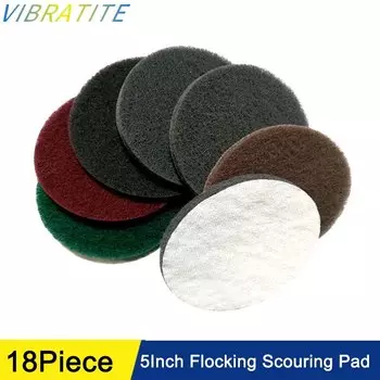 VIBRATITE Шлифовальные губки 18 шт., 5 дюймов, зеленого/красного/коричневого цвета