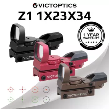 VicOptics Z1 1x23x34 прицел с красной точкой охотничий прицел 21 мм 20 мм виверный Коллиматорный прицел для страйкбола. 223