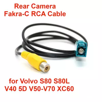 Видеоадаптер Fakra Z-RCA для Volvo XC60 XC90, V40, XC70, S80, для Mercedes-Benz C E GLK W204 W212, кабель камеры заднего вида