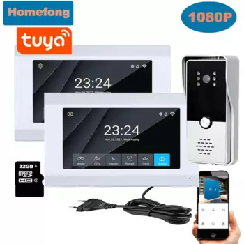 Видеодомофон Homefong, 1080P, Wi-Fi, 7 дюймов