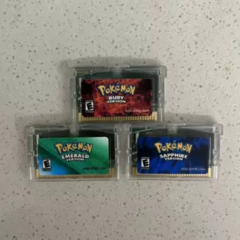 Видеоигра Pokemon Изумрудный сапфир рубин GBA 32 бит карточка с RTC американская версия