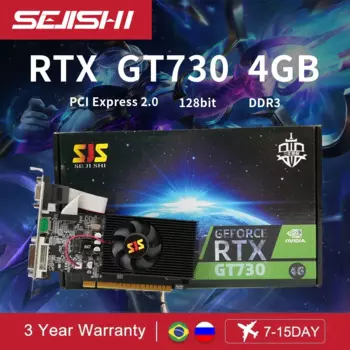 Видеокарта GeForce GT730, 2 ГБ, 4 Гб, DDR3, 730 бит