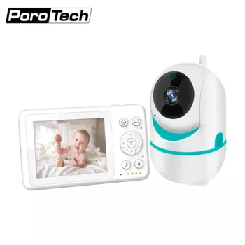 Видеоняня с ЖК-экраном 3,5 дюйма, беспроводная Двухсторонняя аудиосвязь, ночное видение, мониторинг температуры, камера наблюдения за ребенком, 1500 мАч