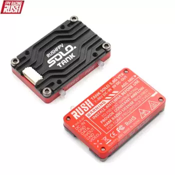 Видеопередатчик RUSH Solo Tank 5,8G VTX, корпус ЧПУ, 1,6 Вт, встроенный микрофон, структура рассеивания тепла для RC FPV