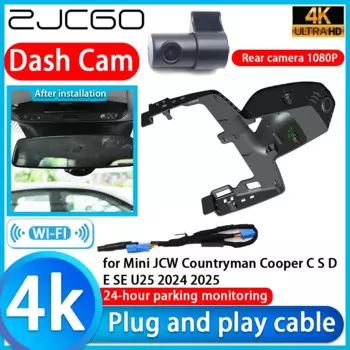 Видеорегистратор 4K UHD Plug and Play Автомобильный видеорегистратор для Mini JCW Countryman Cooper C S D E SE U25 2024 2025