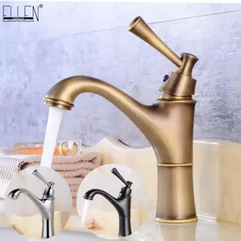 Vidric Антикварные Бронзовые Смесители на палубе смеситель для горячей и холодной воды для ванны антикварный Смеситель латунный кран для раковины ELF1306