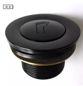 Vidric черный/хромированный дренажный клапан для ванны