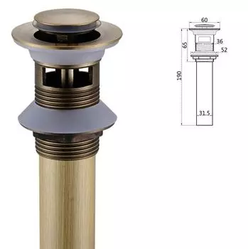 Vidric Слив для раковины античная бронза