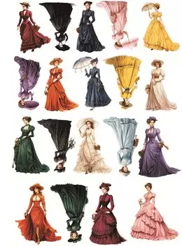 Викторианские стикеры BLINGIRD