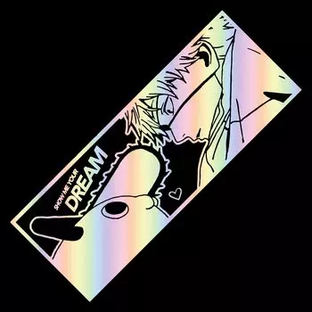 Виниловая наклейка с изображением аниме «Show Me Your Dream», наклейка JDM с голографическим дизайном для бампера, окна, двери