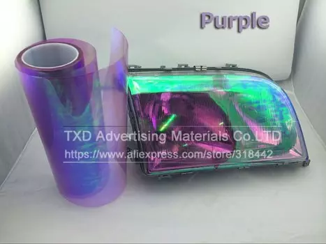 Виниловая пленка для фар-хамелеонов, 30 х60 см/100 см, новый цвет, меняющая цвет автомобиля, 1 шт.