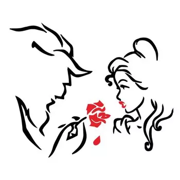 Виниловые наклейки Disney Красавица и Чудовище для стен