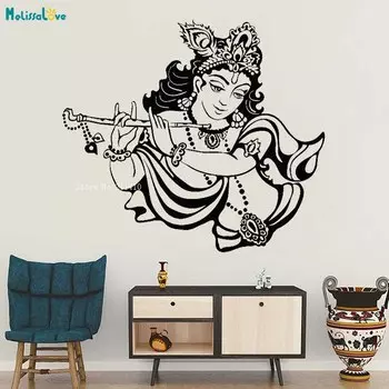 Виниловые наклейки на стену с изображением Кришны Melissalove