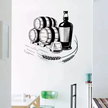 Виниловые наклейки на стену с изображением пшеничного вина DIYWEIYUE