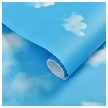 Виниловые обои синее небо белые облака