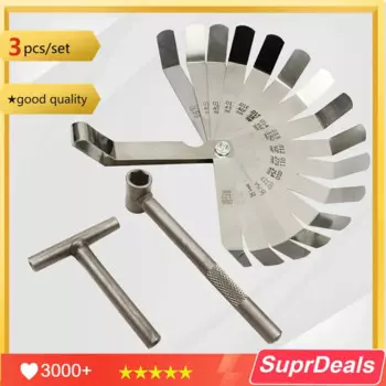 Винт клапана двигателя мотоцикла, регулировочный гаечный ключ, инструменты для регулировки зазора клапана + щуп 0,005–0,20 дюйма