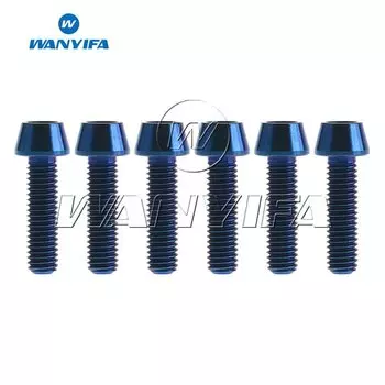 Винт титановый "Wanyifa" M5 x 16 мм M5 x 18 мм с шестигранной головкой, 6 шт.
