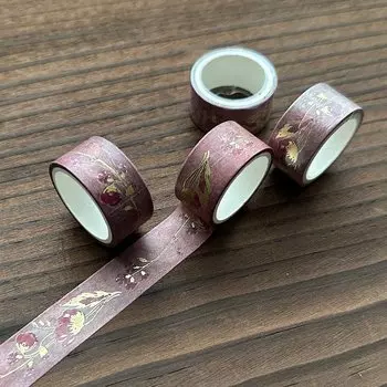 Vintage Washi Tape Set Masking Gold Foil Aesthetic Tapes for Journaling Scrapbooking Gift Wrapping Journal Planners